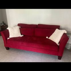 Red Velvet Rooms to go couch 
