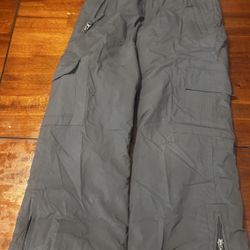 Kemper Snowboard Pants Youth 14 White Ski Snow Waterproof Lined Insulated