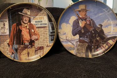 john wayne collector plates