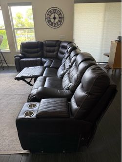 Power Reclining Sectional Couch