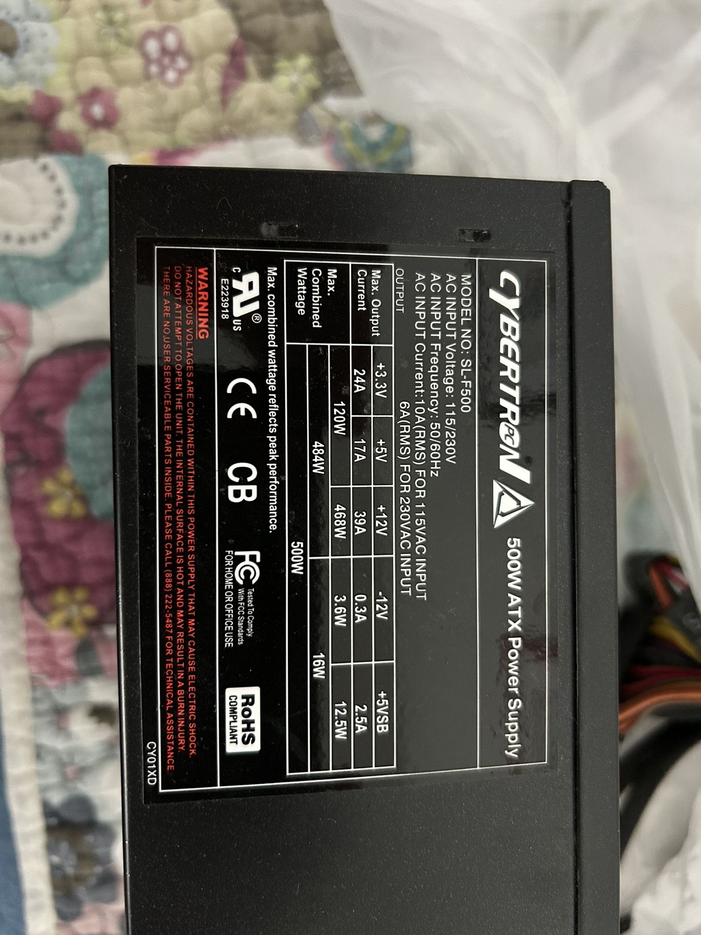 Cybertron 500W ATX Power Supply