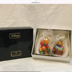 Christopher Radko Disney 1999 Easter Winnie The Pooh Ornaments - NEW IN BOX