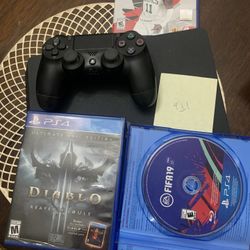 Ps4 Slim 1tb With Dual Shock Controller And 3 Games 