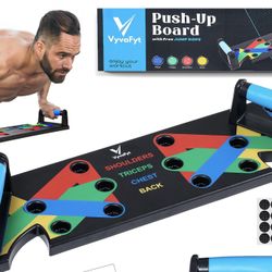 Richly Stable Push Up Board - 15-In-1 Home Workout