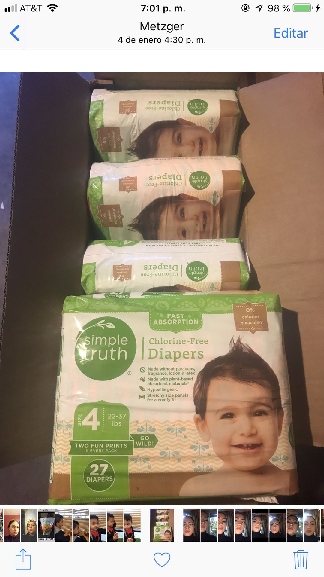 Pampers $6.00 for pk is organic