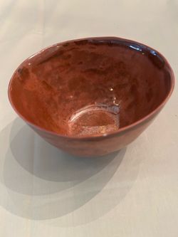 Handmade earth tone clay bowl