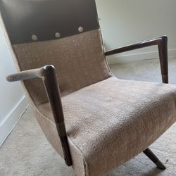 Mid century Upholstered Rocker/swivel Chair 