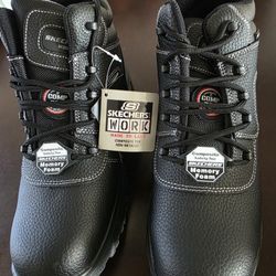 New Sketchers Steel Toed Work Boots Sz 11