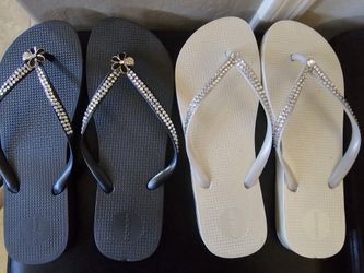 $15 Ladies Rhinestone Flip Flops