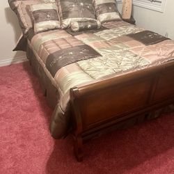 Sleigh Bed and Dresser