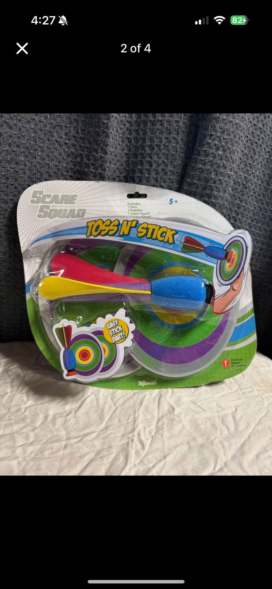 Toss N Stick kids dart game. Brand new never opened