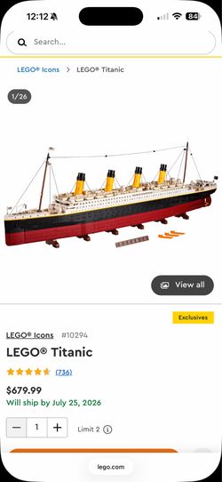 Titanic Lego set