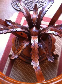 Solid wood antique table hand carved