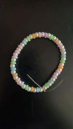 Pearl and Pastel Clay Bead bracelet
