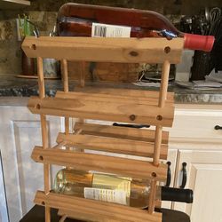 Wooden Wine Bottle Rack