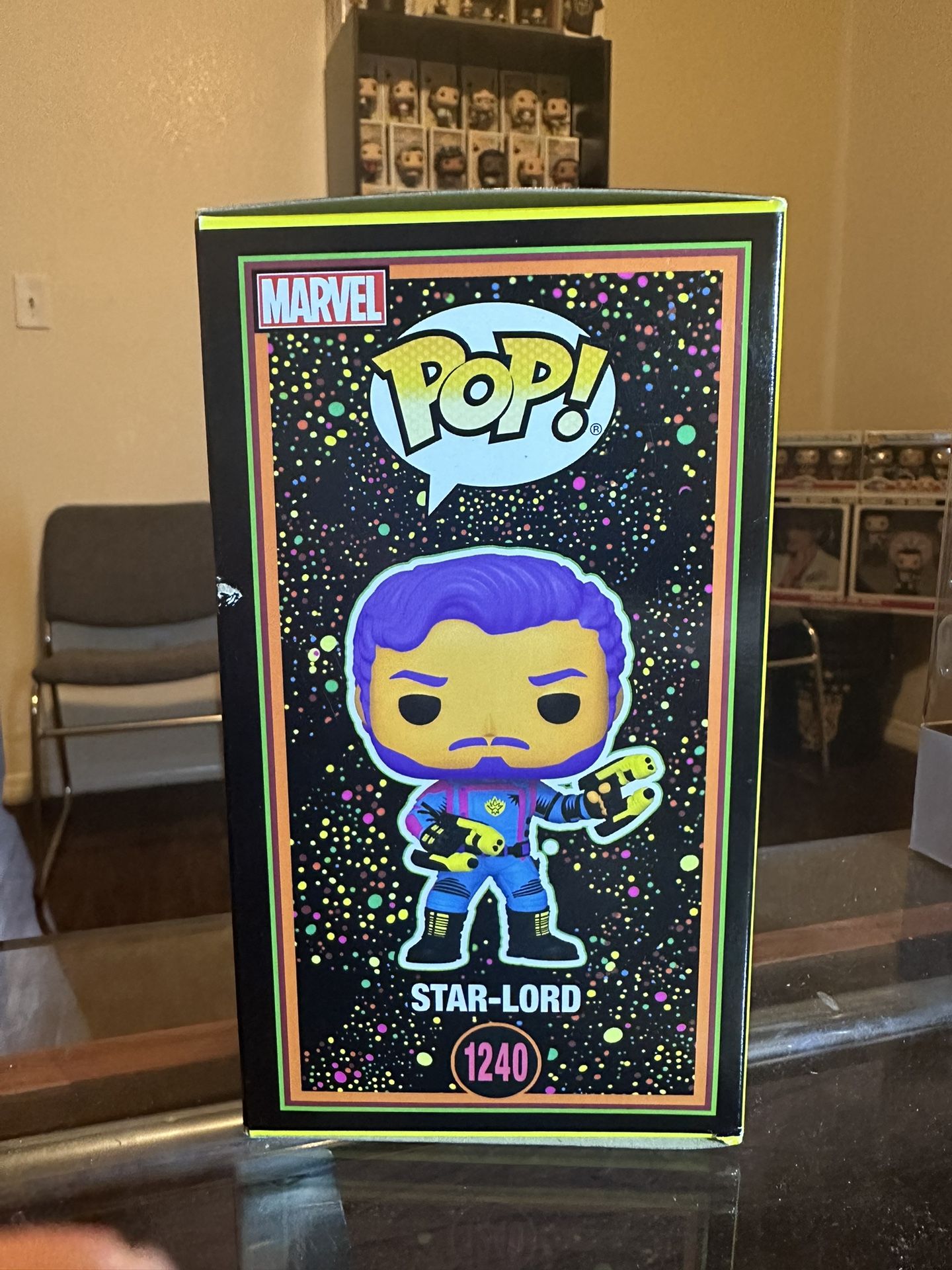 Funko Pop! Star-Lord #1240 Black Light Guardians Of The Galaxy 3!! ￼IN  HAND!!