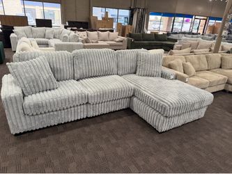 Mink gray reversible deep sectional