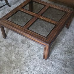 Hardwood Dark Wood Coffee Table