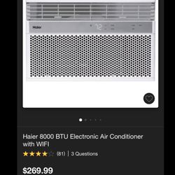 (NEW) HAIER 8,000 BTU Window Smart WIFI AC Unit