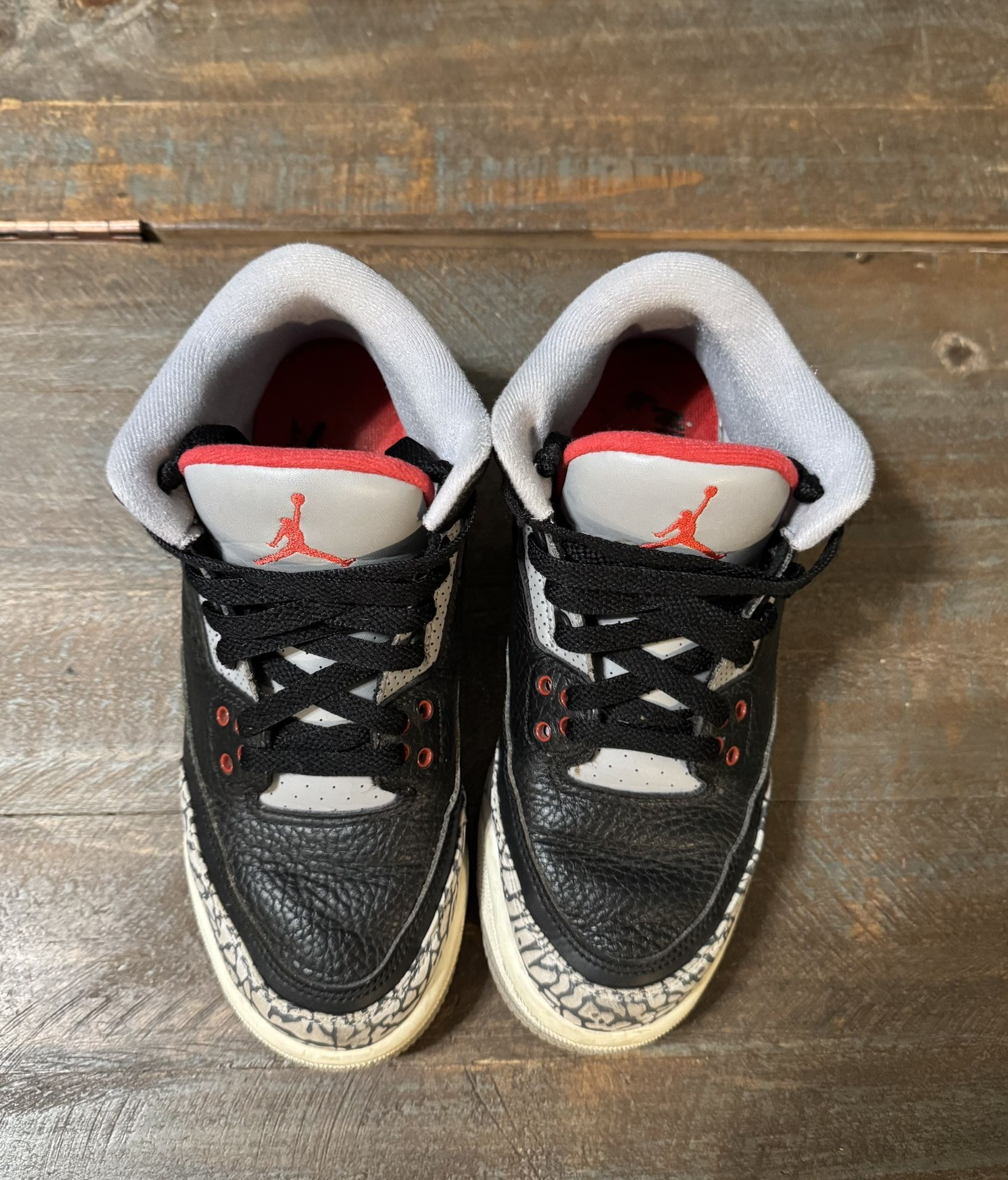Air Jordan 3 Retro Black Cement Size 5.5Y