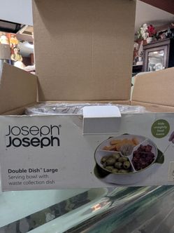 Double dish large serving bowl