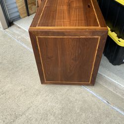 MCM Walnut Wood Desk With Inlay 