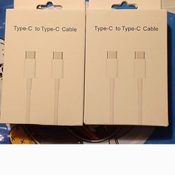 5x PACK USB - C TO TYPE - C NWT CHARGER CABLES 