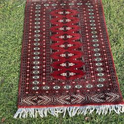 ❤️❤️❤️❤️❤️ VINTAGE PERSIAN RUG 45'X31' WOOL,HAND KNOTTED