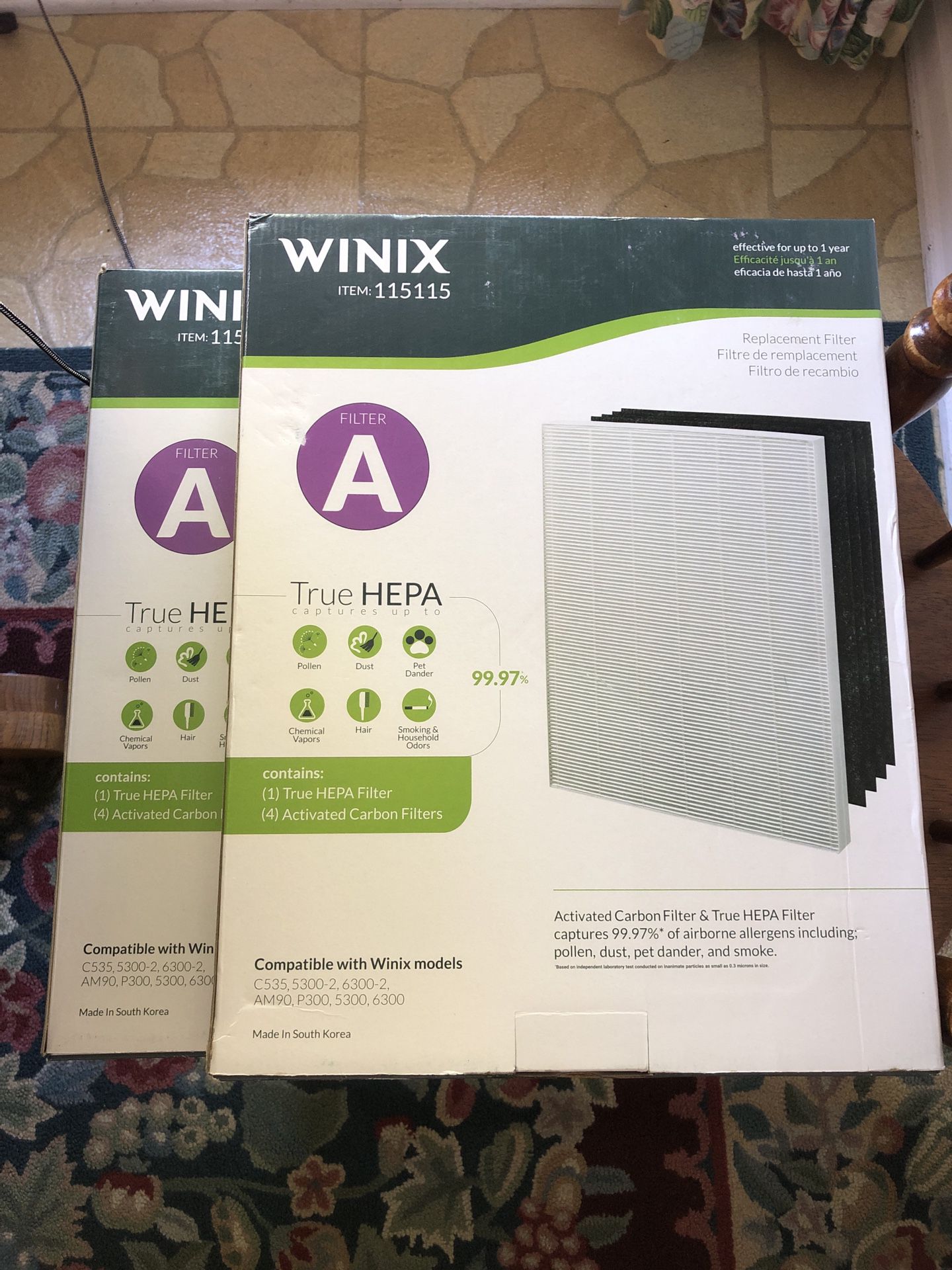 NIB Pair Of WINIX True HEPA Replacement Filter (A) w/4 Activated Carbon Filters Sealed - Compare @$70+