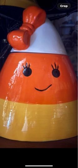 Large Candy corn cookie jar
