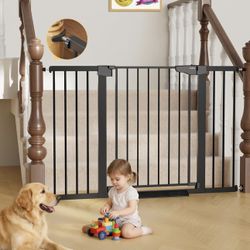Cumbor 29.7"–51.5" Extra Wide Baby Gate for Stairs, Pressure-Mounted Dog Gates