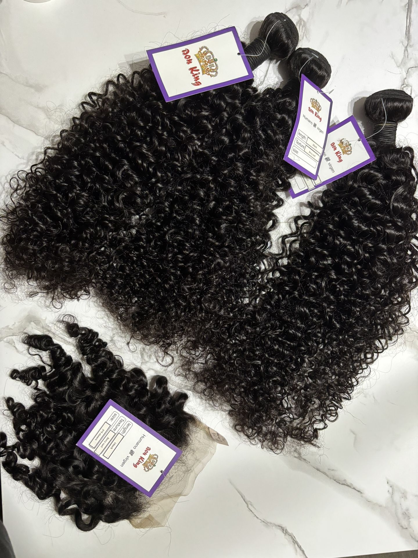 12A 28” Jerry Curl Virgin Human Hair + Free Closure