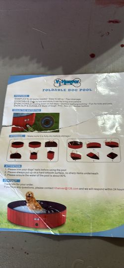 V-Hanver foldable dog pool