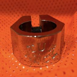 TUF NECK -Old School Vintage Chrome 25.4mm 1 Inch NOS -BMX Seatpost Clamp