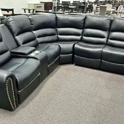 Black Sectional Recliner sofa