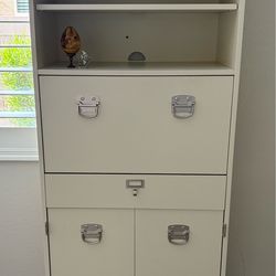 Like new- Pottery Barn Secretary and 2 File cabinets