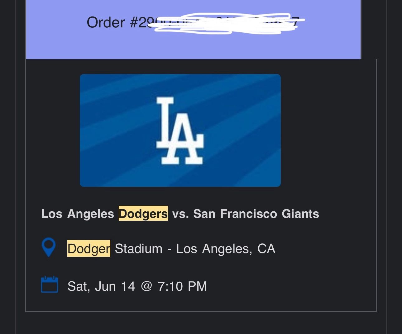 Tonight Dodgers Tickets