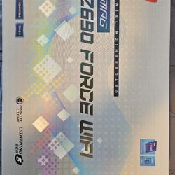 MSI MPG Z690 FORCE WIFI 6E Intel Motherboard Gen 5 Pcie, Wifi 6E, 2.5G LAN,18+1+1 75A, USB 3.2 Gen 2x2 20Gbps, 12th 13th 14th Gen Ready