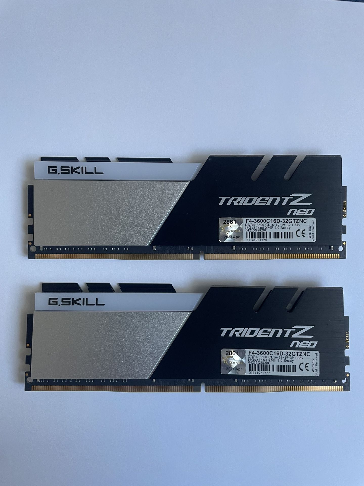 32gb DDR4 RAM G. Skill Trident Z Neo CL 16 3600mhz