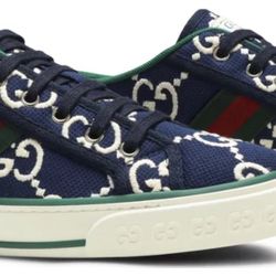 Gucci 1977 style sneakers, blue/ivory (see photos), size 15, NIB