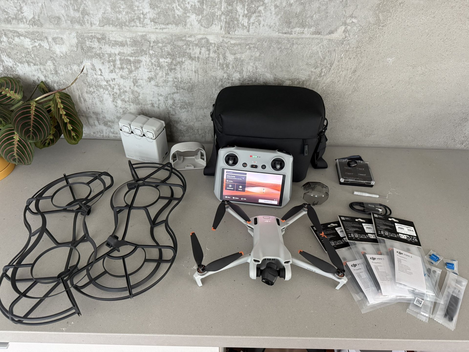 DJI Mini 3 Fly More Combo + Extras (ND Filters, Prop Guards, DJI Care) – Flown Once!