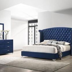 New Bedroom Set Blue King 