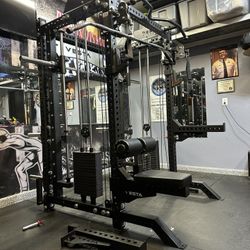 Vesta Fitness PRO SERIES Ultimate Half Rack Functional Trainer w/Smith Machine Bar | 320lb Stack | Gym Equipment | Fitness | Commercial | Squat Rack 