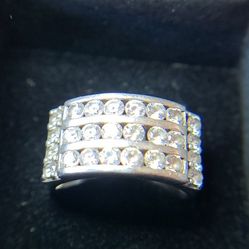 14k White Gold Over Silver 