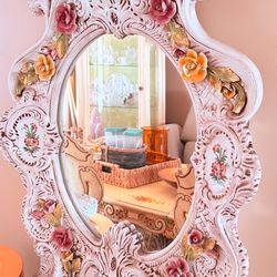 Dining room, mirror and desk