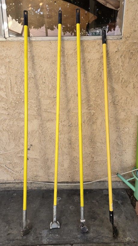4 Industrial Dust Mop Handles 
