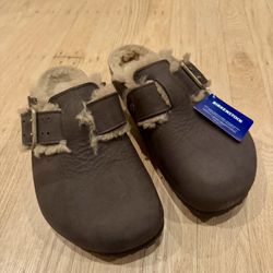 Brand New Birkenstock Boston Bold Shearling - Espresso (Size 42)