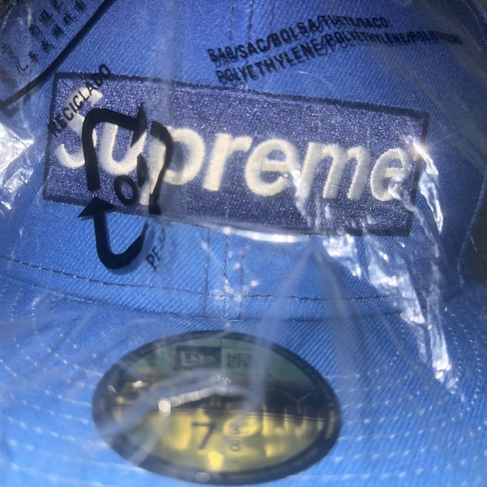 Supreme Gradient Box Logo New Era Blue 7 3/8