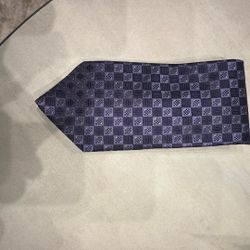 Kirkland Signature Navy Blue Geometric 100% Silk Neck Tie