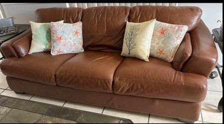 Caramel Leather Sofa